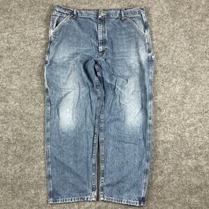 Wrangler JEAN Co. Carpenter Jeans Mens Size 36x32 Blue Relaxed Fit Baggy Y2K